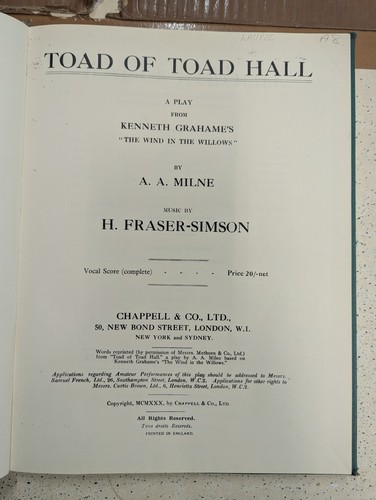 Fraser simson toad - toad, of