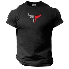 Bull Head T Shirt Gym Clothing Bodybuilding Training Workout Exercise Boxing Top