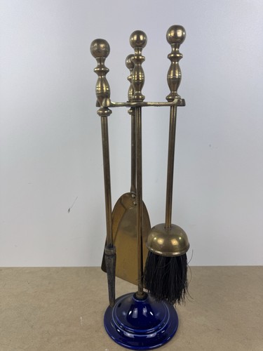 Vintage brass fireplace - brass,