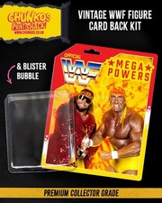 WWF Mega Powers Card Back Custom Kit 4.5” Vintage Hasbro Wrestling Figures