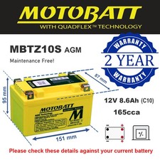 MBTZ10S MOTOBATT Quadflex AGM