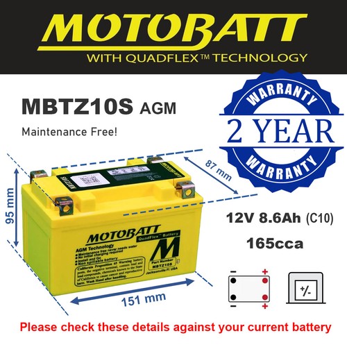 Mbtz10s motobatt quadflex agm - mbtz10s,