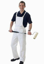 Work safe white cotton bib - safe,