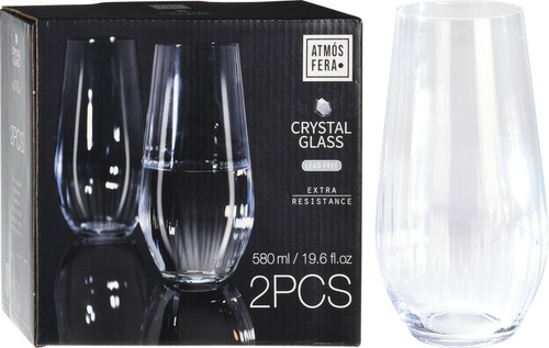 Pack crystal glass water - of,