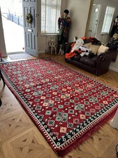Turkish kilim rug majlis red - kilim,
