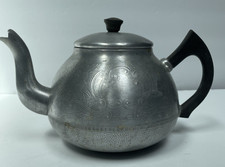 Vintage Swan Brand The Carlton Aluminum Teapot 6 Cups Made in England Art Deco