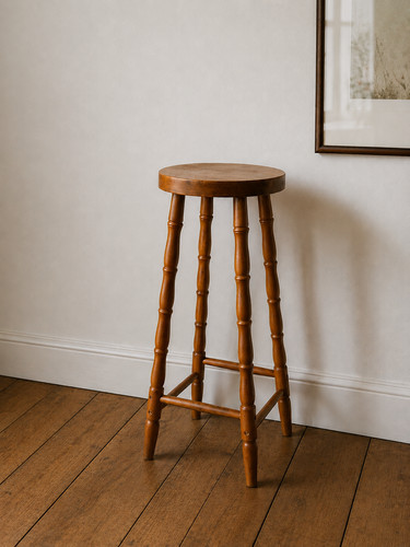 Vintage stool solid pine - solid,
