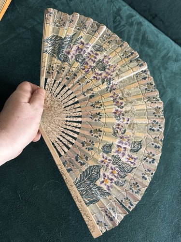 Antique vintage folding fan - antique,