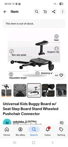 Universal buggy board with - buggy,