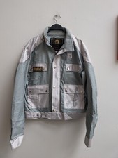 Vintage Belstaff Reflective Biker Jacket Duck Egg Blue/Silver Mens/Womens