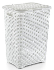 Laundry Basket Wicker Rattan Style Basket Clothes Storage Wash Bag Hamper Tall