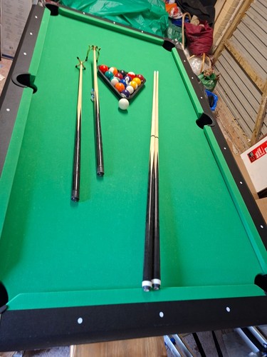 7ft pool table green - table, green.