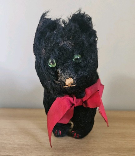 Steiff cat vintage straw - cat,
