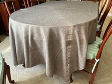 Beautiful Heathered Brown Tablecloth Excellent condition!