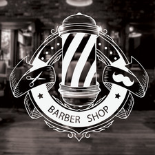 Barber Shop Sign, Barber shop window decal, barber shop sticker