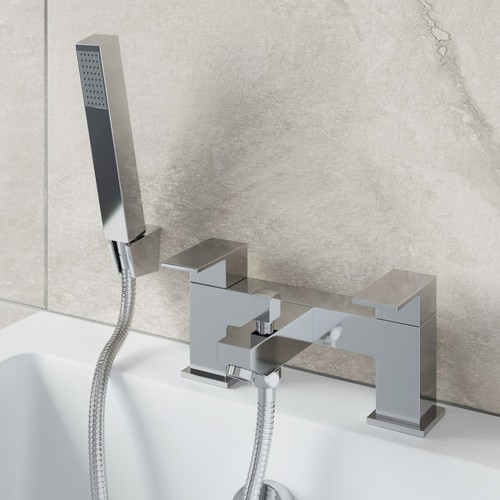 Modern chrome bathroom square - bathroom,