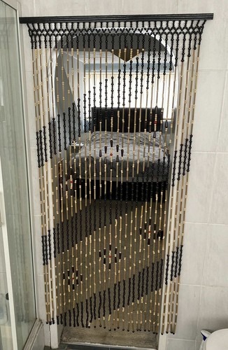 Wood bead curtain - wood,