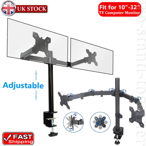 Double twin arm desk - twin, mount
