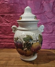 Vintage Rumtopf West German Fruit Display Jar Crock Biscuit Barrel with Lid 34cm