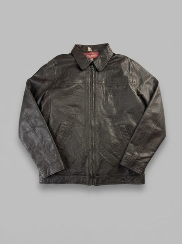Vintage 90s brown real leather - brown,