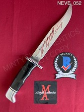 Neve Campbell autographed signed Buck 120 knife Beckett COA Scream Sidney