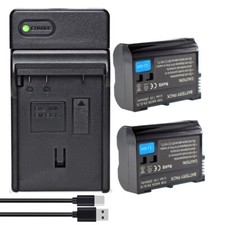 2x EN-EL15 Battery +Charger for Nikon D850 D810 D800 D7500 D750 D600 D610 D500
