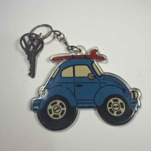 Vintage beetle bug keychain - vw,