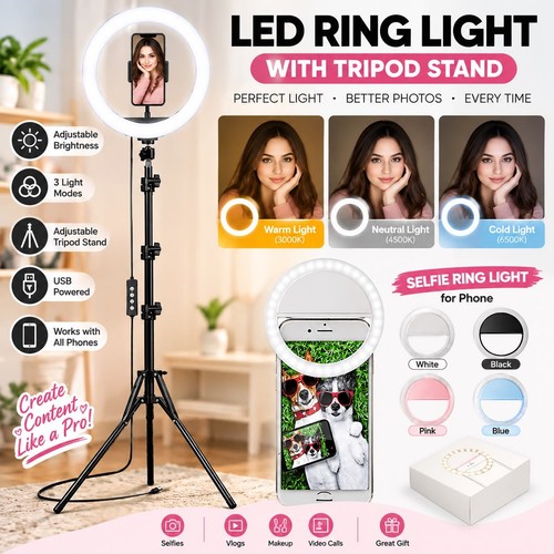 Ring light with - light,