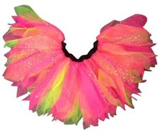 NEON PINK TUTU SKIRT 5 LAYER