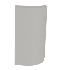 Homebase Handleless Kitchen Cabinet Curved Door - Grey Gloss