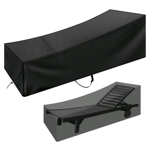 Black sun lounger cover - sun,