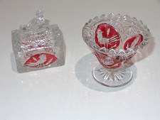 2 Pc Hofbauer Red Byrdes Bird Trinket Small Jewelry Boxes