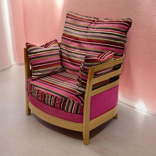 Ercol pink easy - chair, genuine