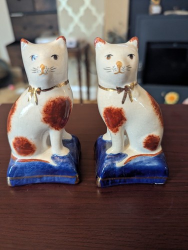 Pair staffordshire pottery - pair,
