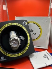 RETRO MEN'S LADIES CHRONOGRAPH QUARTZ WATCH "FESTINA" CHRONO BIKE TOUR DE FRANCE