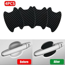Carbon Fiber Black Car Door Handle Scratch Protector Film Sticker Accessories