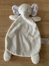 Ollies Place - Elephant Baby Lovey Security Blanket Comforter Soft Rattle 28cm