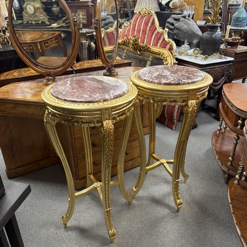 Pair gilt marble - gilt, jardinières