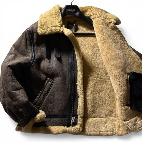 Schott real mouton bomber - real,