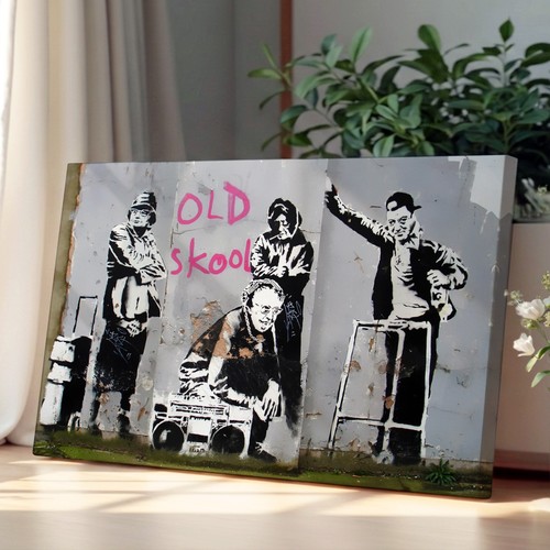 Banksy old skool graffiti - banksy,