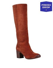 RRP€446 PANTANETTI Leather Mid Calf Boots US6 UK3 EU36 Treated Made in Italy