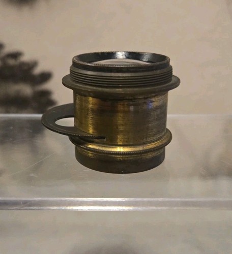 Antique brass camera lens - antique,