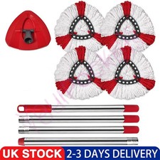 Spin Mop Head Replacement, Base, Handle for Vileda Turbo Microfibre Mop Refills-