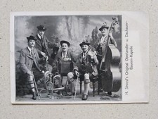 A Five Man Band. German. Violin Accordion French Horns, Double Bass, Trumpet.