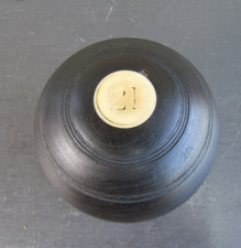 Antique Lignum Vitae Lawn Bowl Ball " 21 "