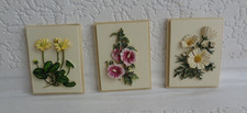3x Garden Flowers 3D Mini Resin Pictures