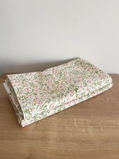 Lovely Dorma Floral Curtains Pencil Pleat 170cmx182cm Unlined Natural Blue Pink