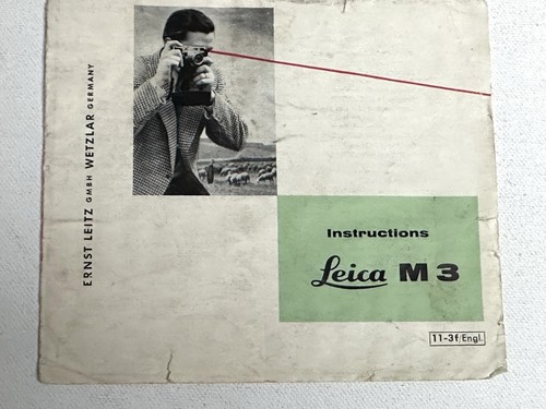 Leica original instruction - m3,