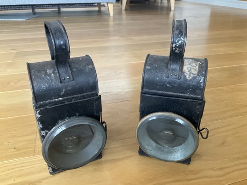 Pair vintage railway - of,