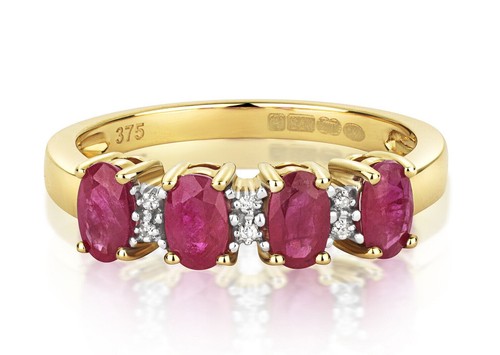 Real ruby and diamond eternity - ruby,